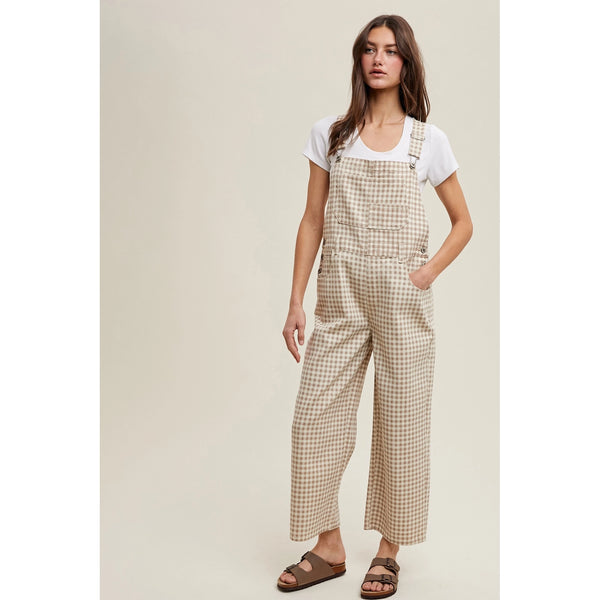 Ginger Gingham Overalls