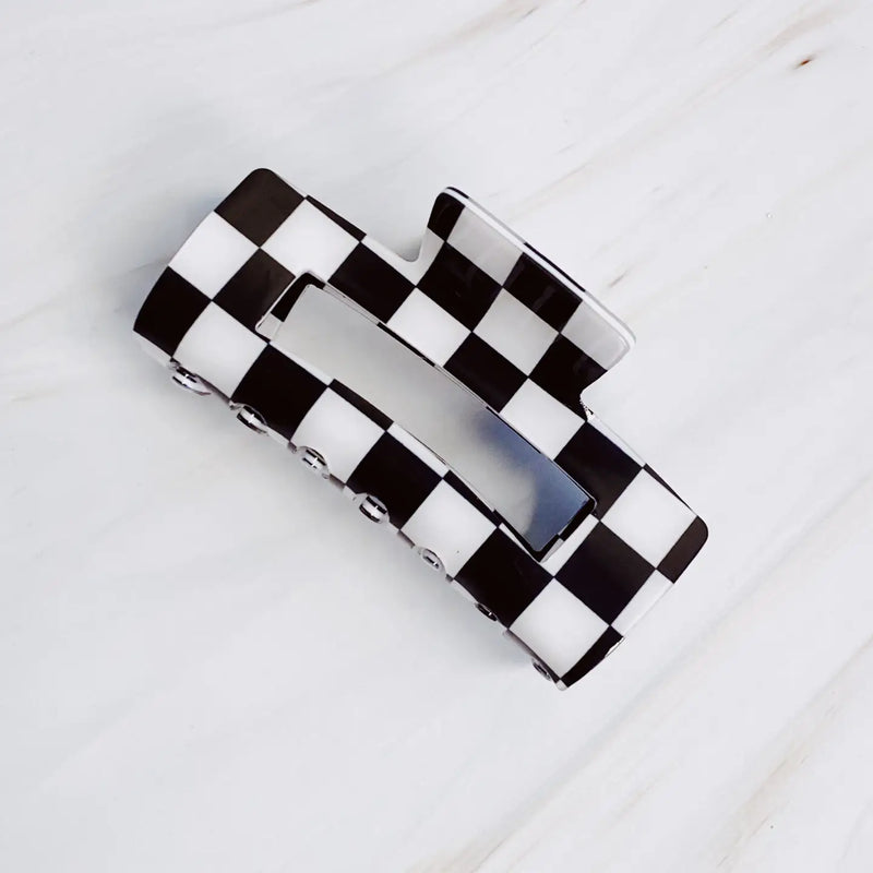 Checker Lovers Hair Claw Clip