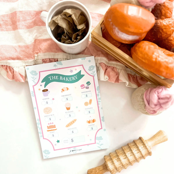Bakery Pretend Play Notepad