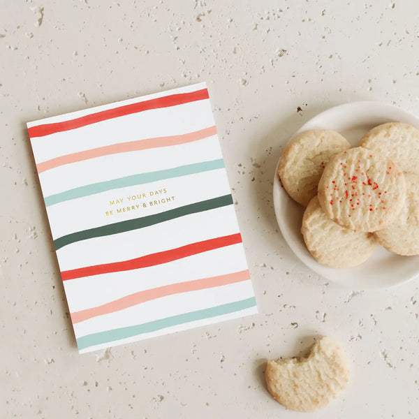 Merry & Bright Stripes Card