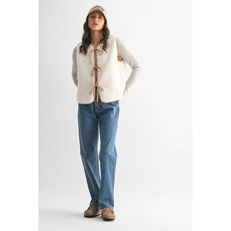 Tara Tie-Front Fleece Vest