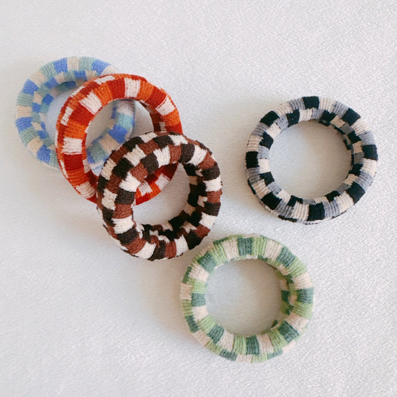 Checkered Donut Hair Ties