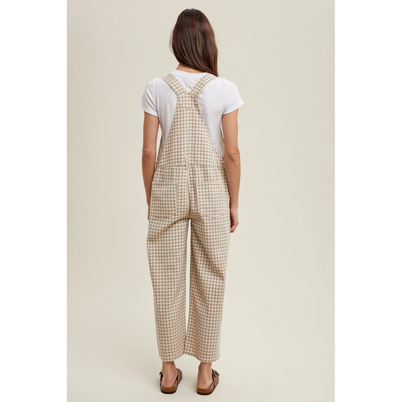 Ginger Gingham Overalls