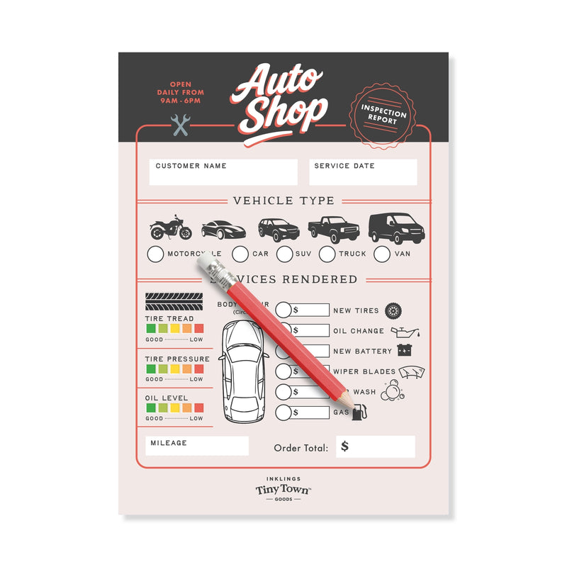 Auto Shop Play Notepad – Storied Folk & Co.