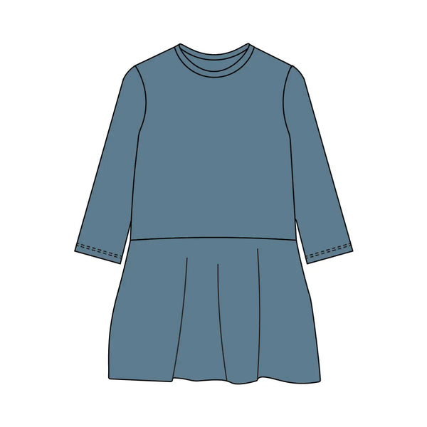Chloe Long Sleeve Jersey Dress | Cobalt