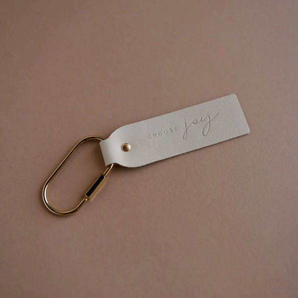 Choose Joy Leather Keychain