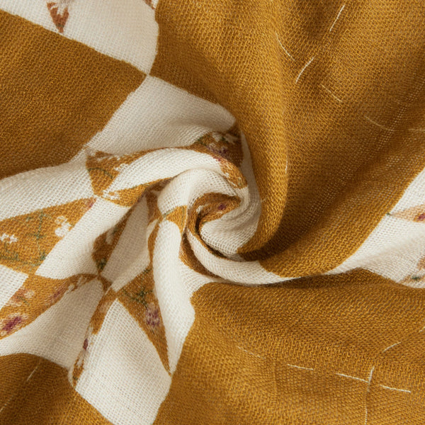 Quilt Pattern Organic Cotton Swaddle