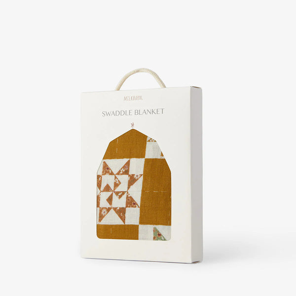 Quilt Pattern Organic Cotton Swaddle