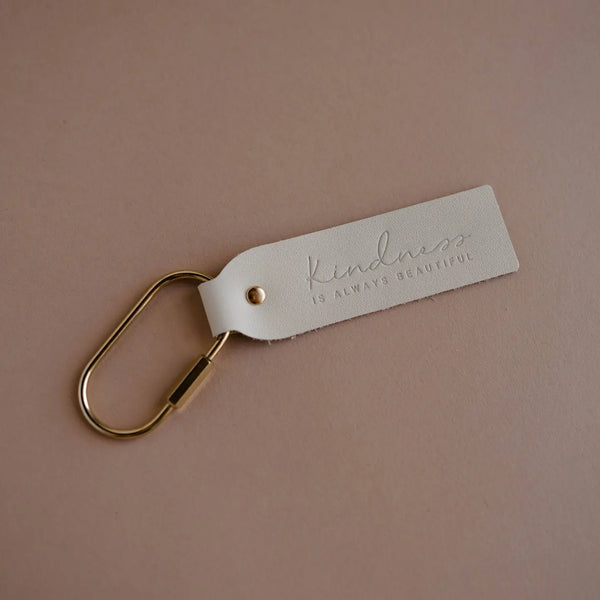 Kindness Leather Keychain