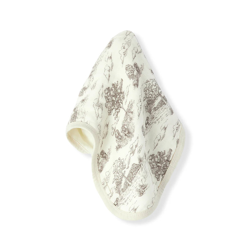 Country Toile Four Layer Burp Cloth