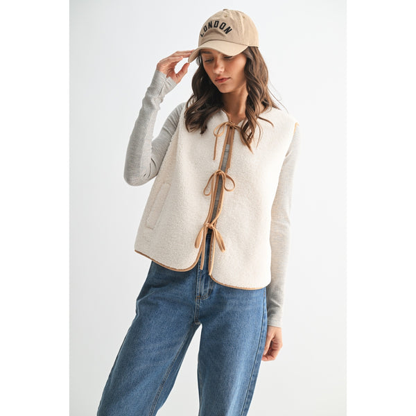 Tara Tie-Front Fleece Vest