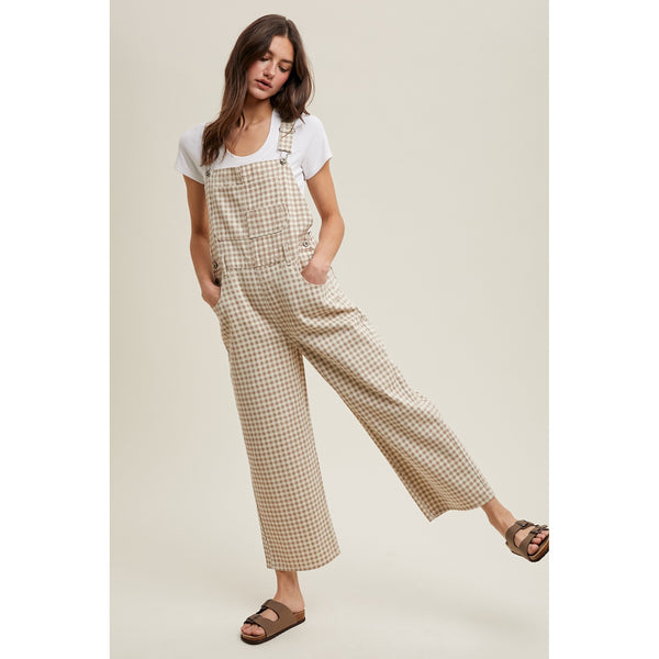 Ginger Gingham Overalls