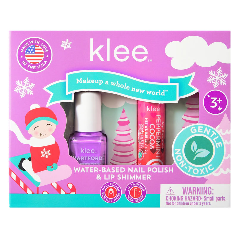 Klee Kids - Water-Based Nail Polish & Lip Shimmer Holiday Set