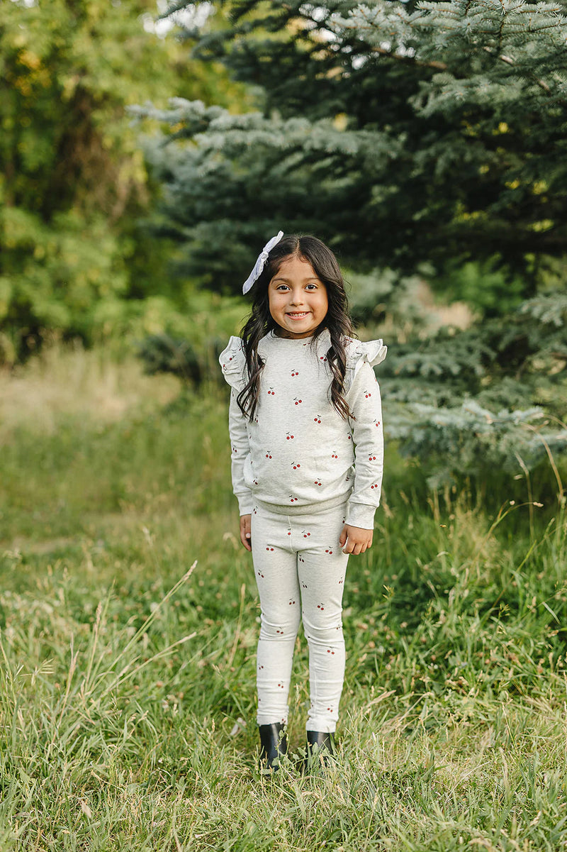 Cherry Ruffle French Terry Set – Storied Folk & Co.