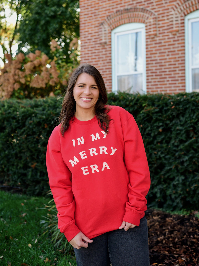 IN MY MERRY ERA CREWNECK SWEATSHIRT | RED