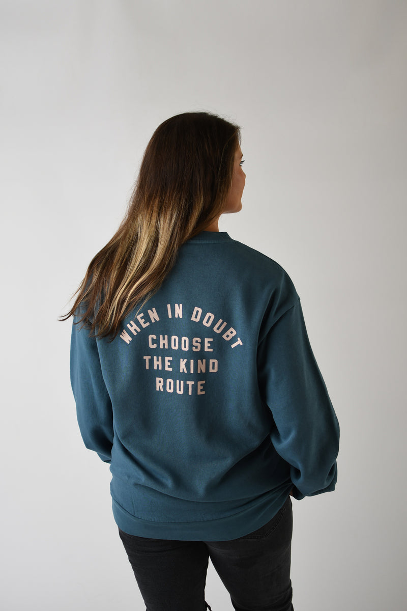 IT'S A GOOD DAY TO BE KIND SWEATSHIRT | PEBBLE BLUE
