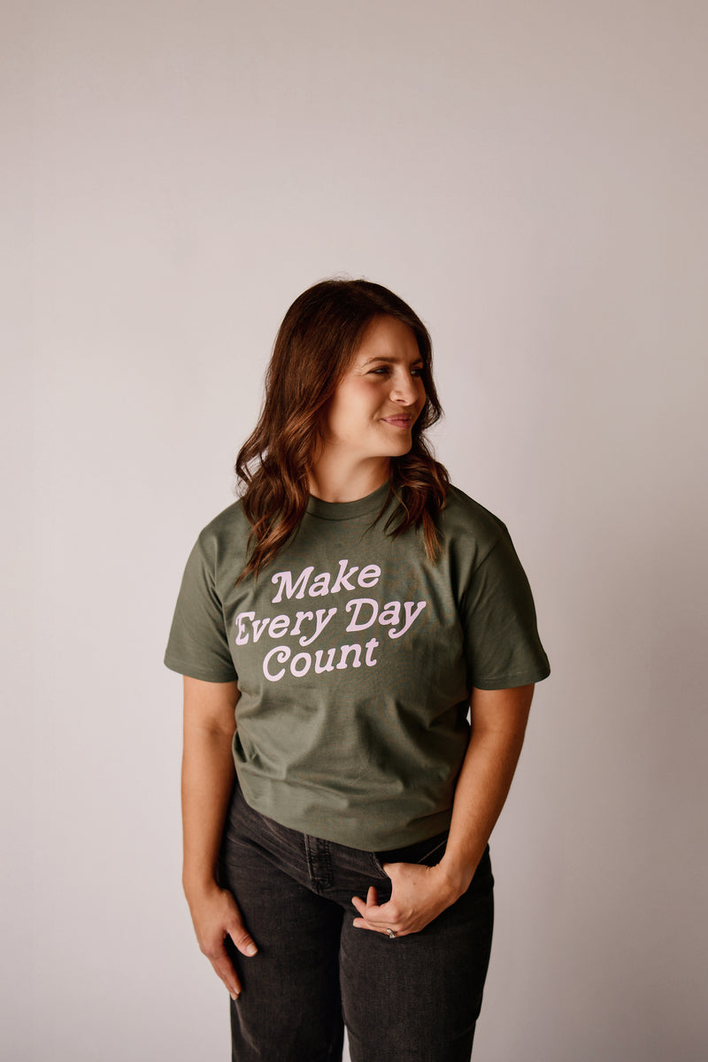 MAKE EVERYDAY COUNT TEE IN CYPRESS
