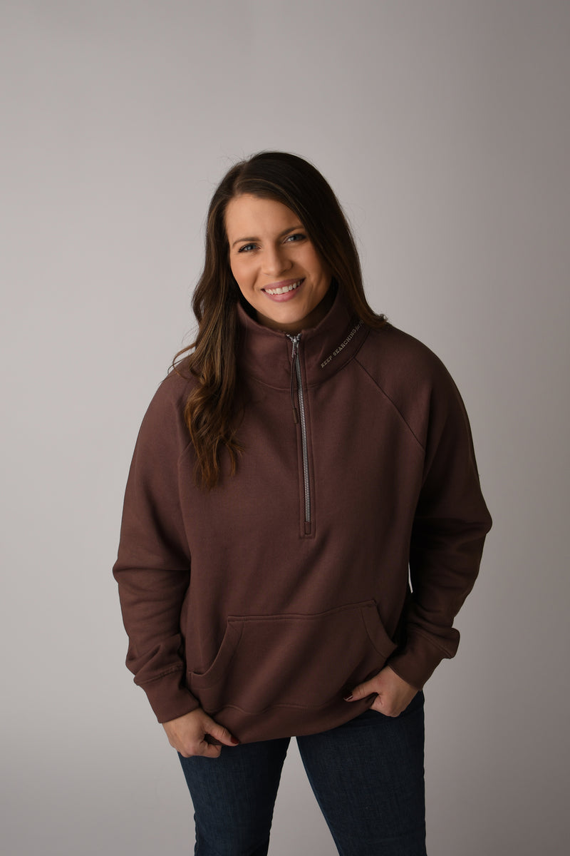 KEEP SEARCHING FOR JOY QUARTER-ZIP SWEATSHIRT