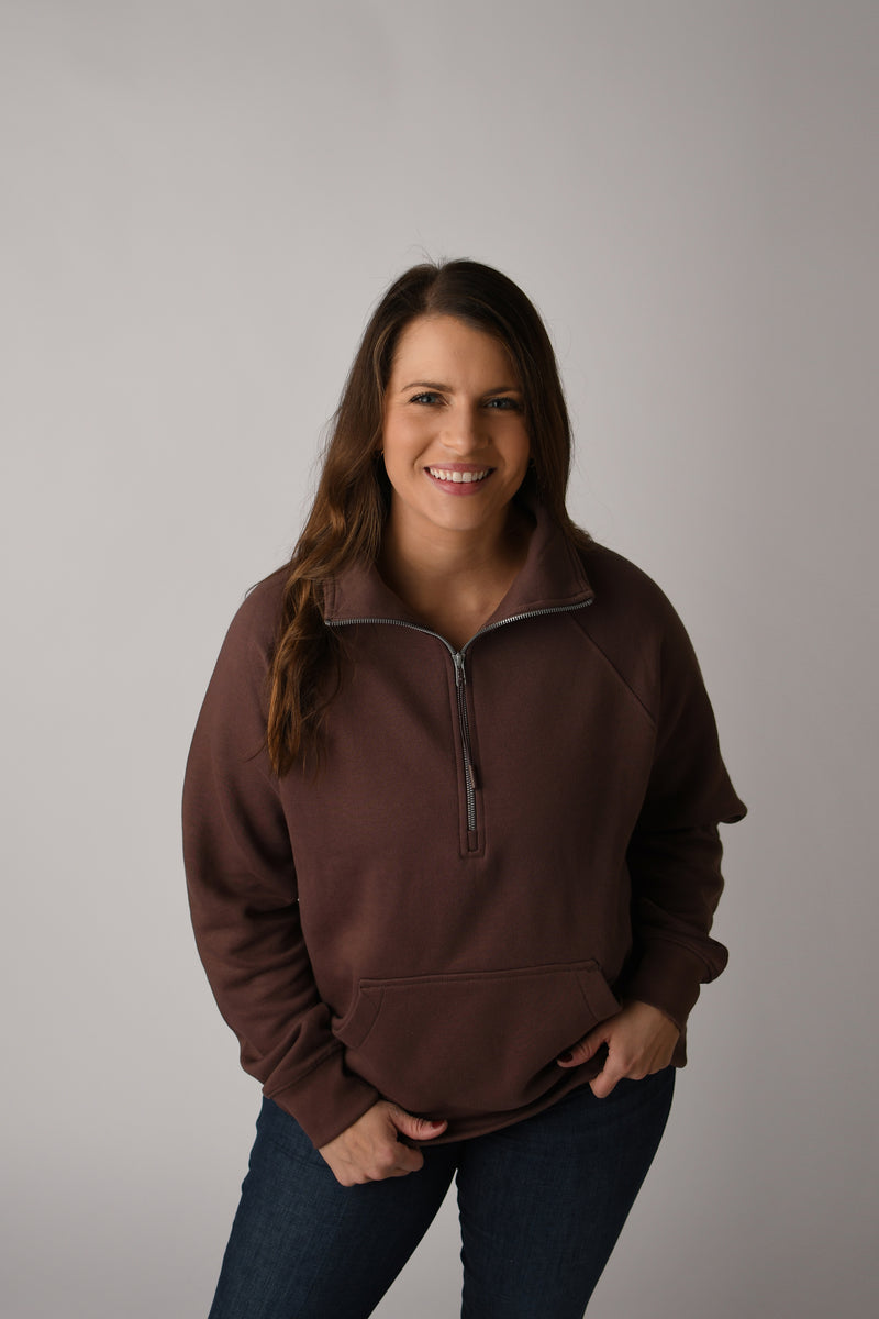 KEEP SEARCHING FOR JOY QUARTER-ZIP SWEATSHIRT