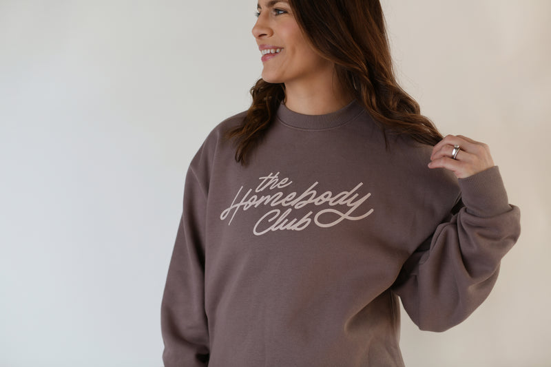 THE HOMEBODY CLUB CREWNECK SWEATSHIRT | MUSHROOM