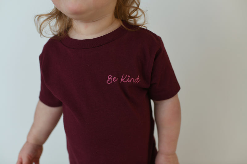 THERE'S ALWAYS TIME TO BE KIND KIDS' TEE | MAROON