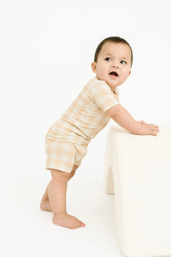 Desert Plaid Jammie Shorts Set