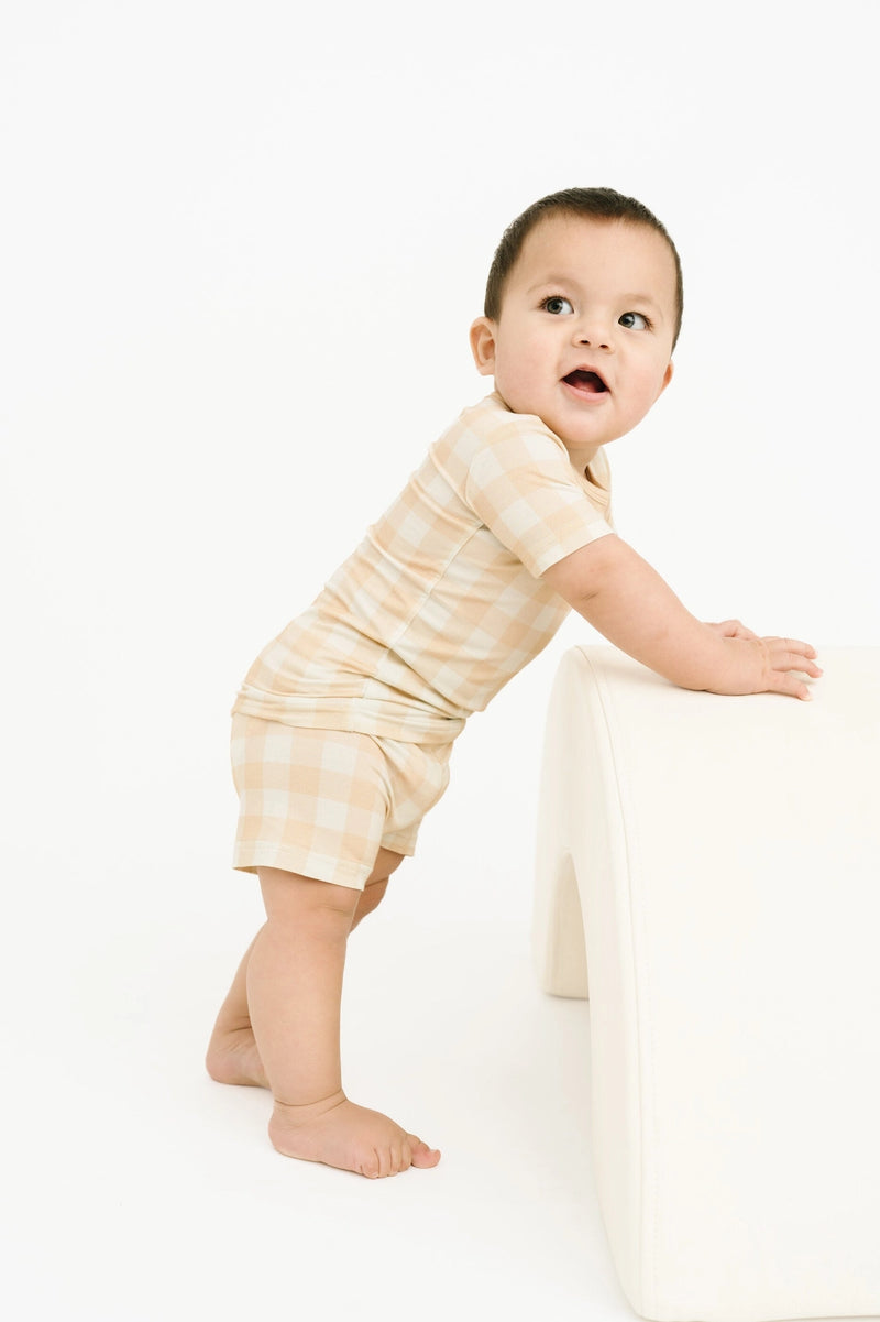 Desert Plaid Jammie Shorts Set