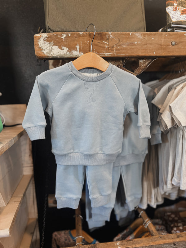 Sweatshirt + Jogger Matching Set | Dusty Blue