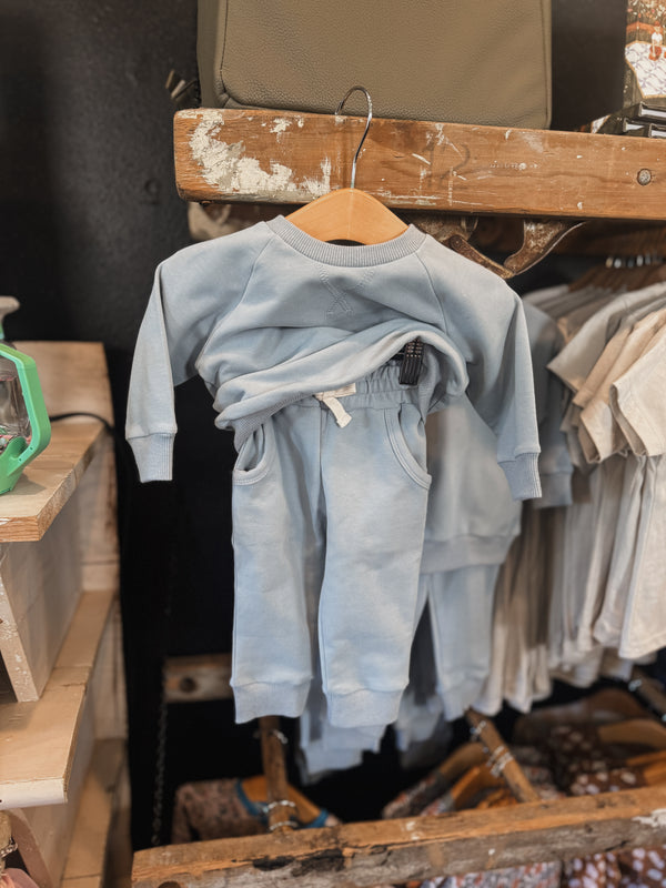 Sweatshirt + Jogger Matching Set | Dusty Blue