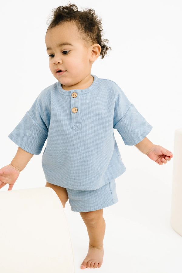 Morning Sky Waffle Slouchy Set