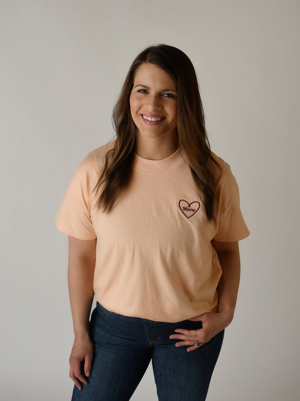 MAMA TEE IN PEACH