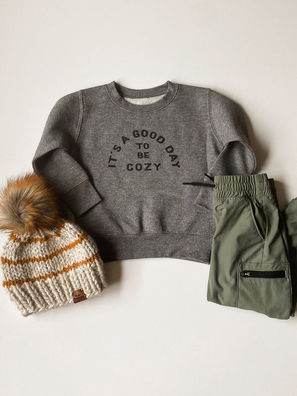 IT'S A GOOD DAY TO BE COZY KIDS SWEATSHIRT
