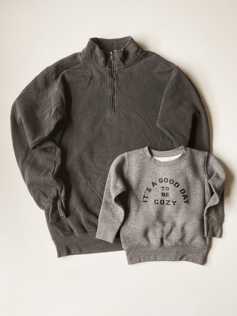 IT'S A GOOD DAY TO BE COZY SWEATSHIRT | VINTAGE BLACK