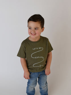 LET'S GO EXPLORE KIDS' TEE | GREEN