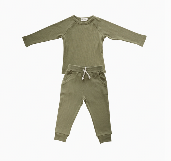 Organic Cotton Lounge Set | Olive
