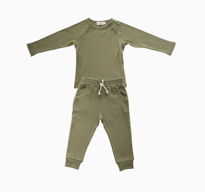 Organic Cotton Lounge Set | Olive