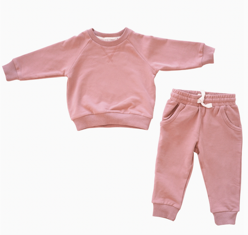 Sweatshirt + Jogger Matching Set | Mauve