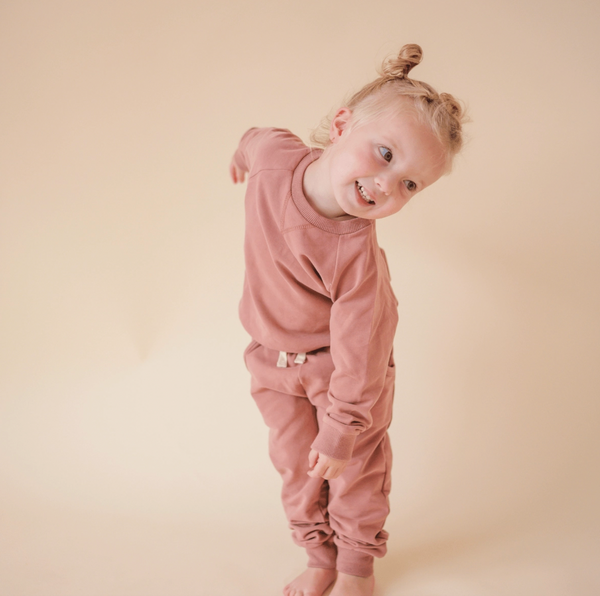 Sweatshirt + Jogger Matching Set | Mauve