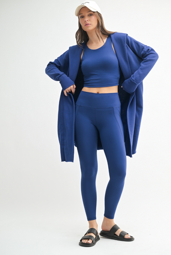 Open Front Hooded Cardigan