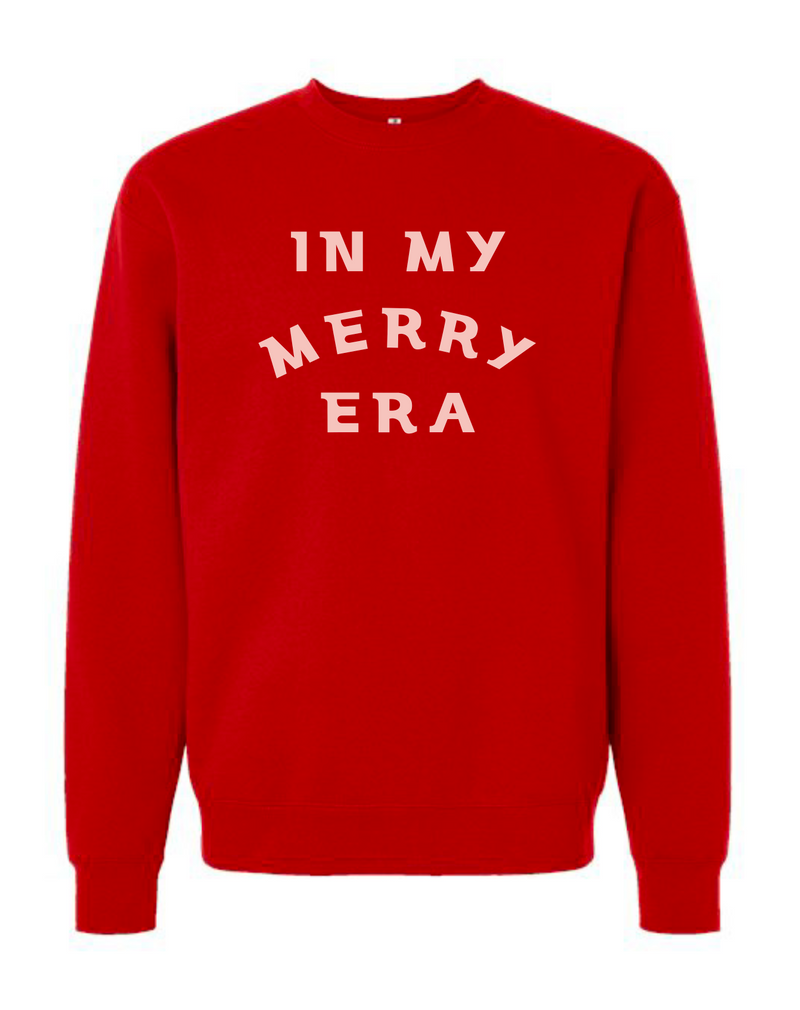 IN MY MERRY ERA CREWNECK SWEATSHIRT | RED