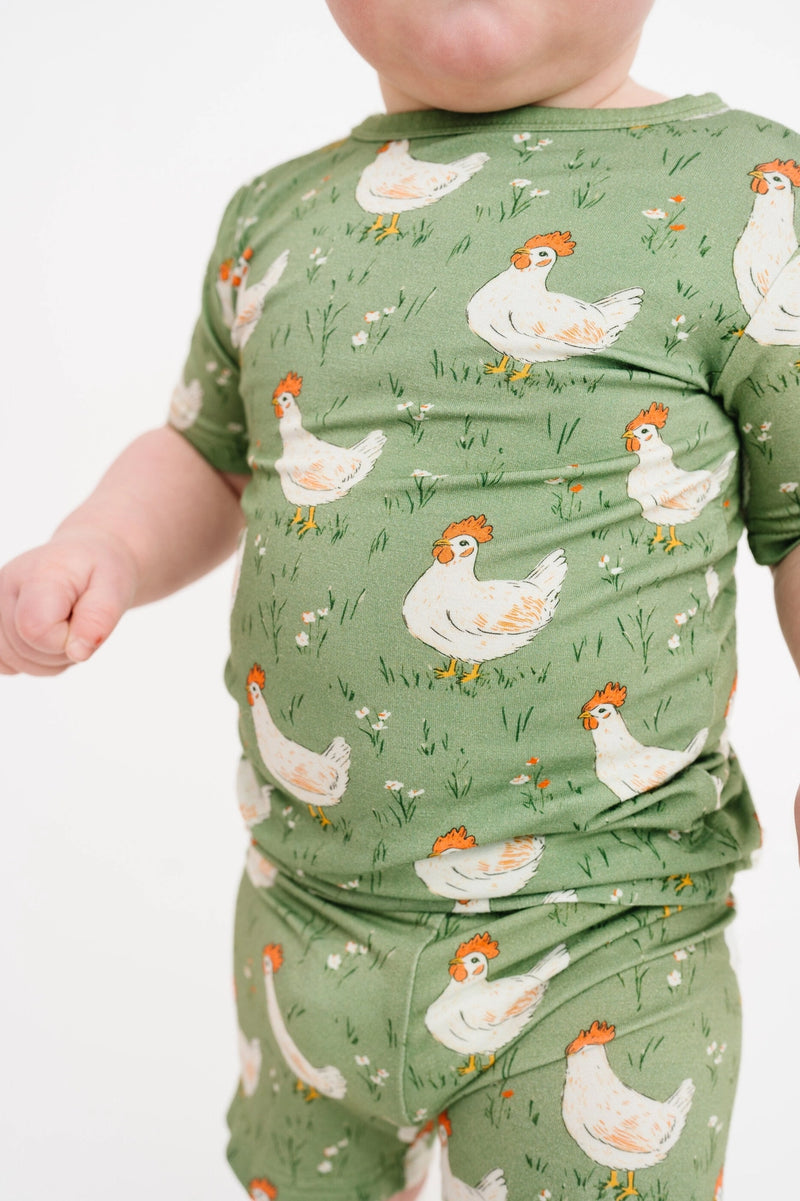 Spring Chicken Jammie Shorts Set