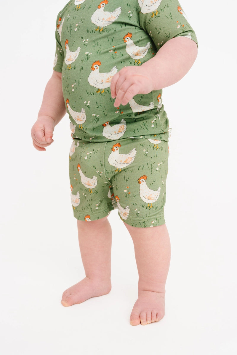 Spring Chicken Jammie Shorts Set