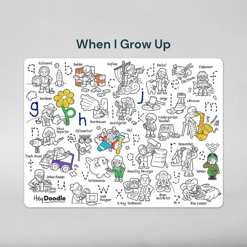 When I Grow Up Classic Coloring & Doodle Mat