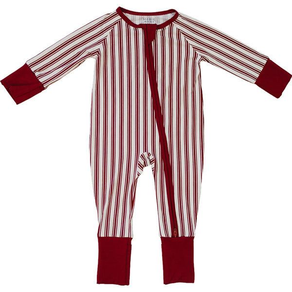 Holiday Stripes Bamboo Zipper
