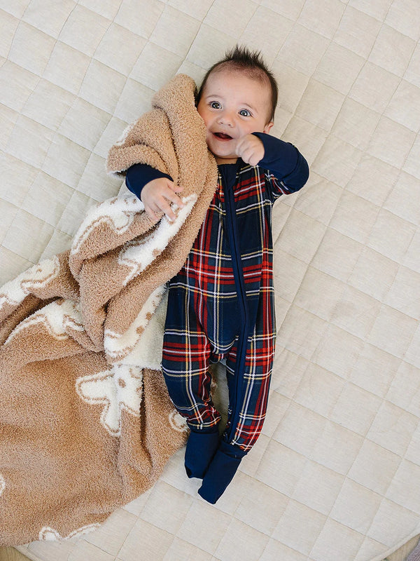 Christmas Plaid Bamboo Zipper