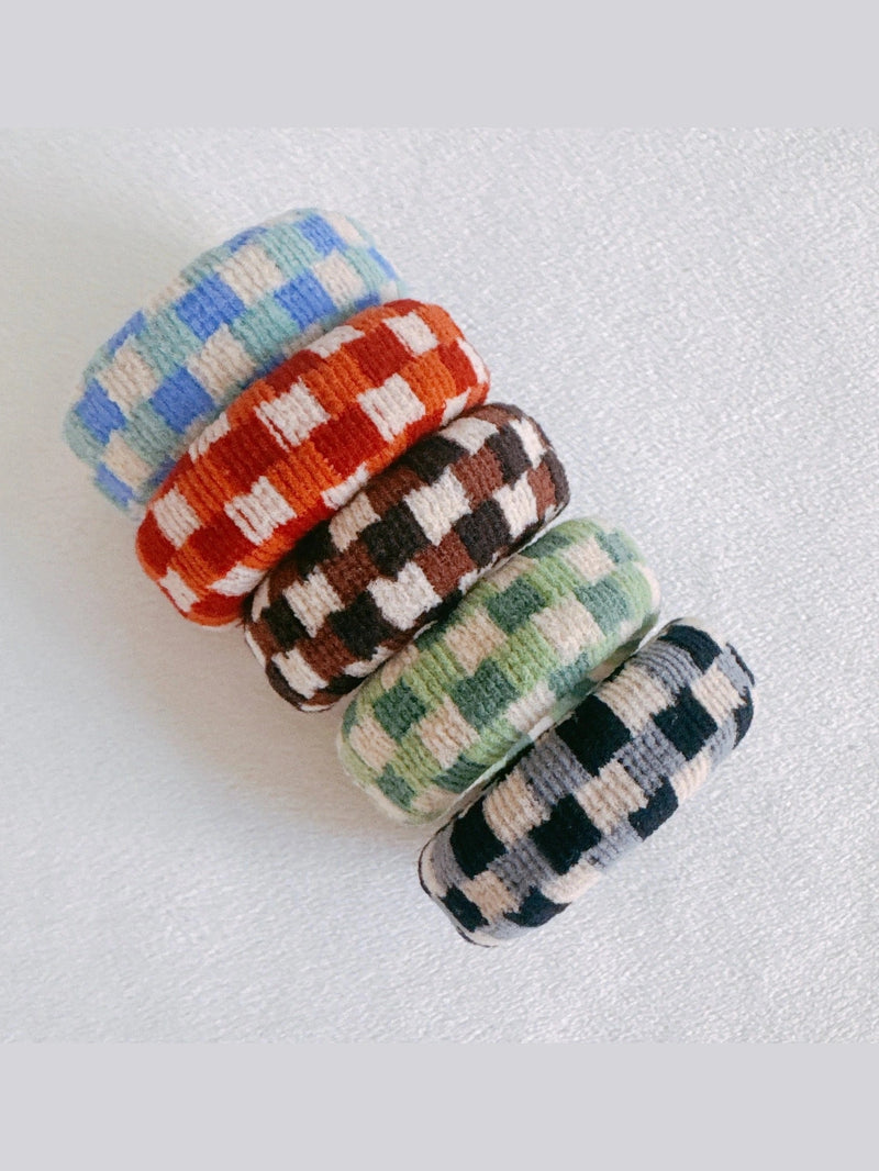 Checkered Donut Hair Ties
