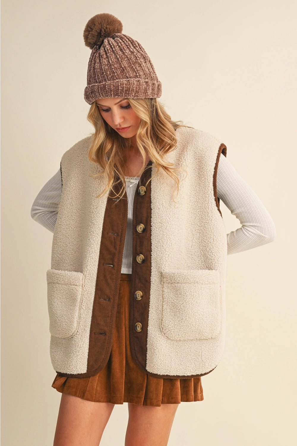 激値下げしました　ジプソフィアWool Mohair Teddy Vest GPKW-603 Wool Mohair Teddy Vest | gypsohila