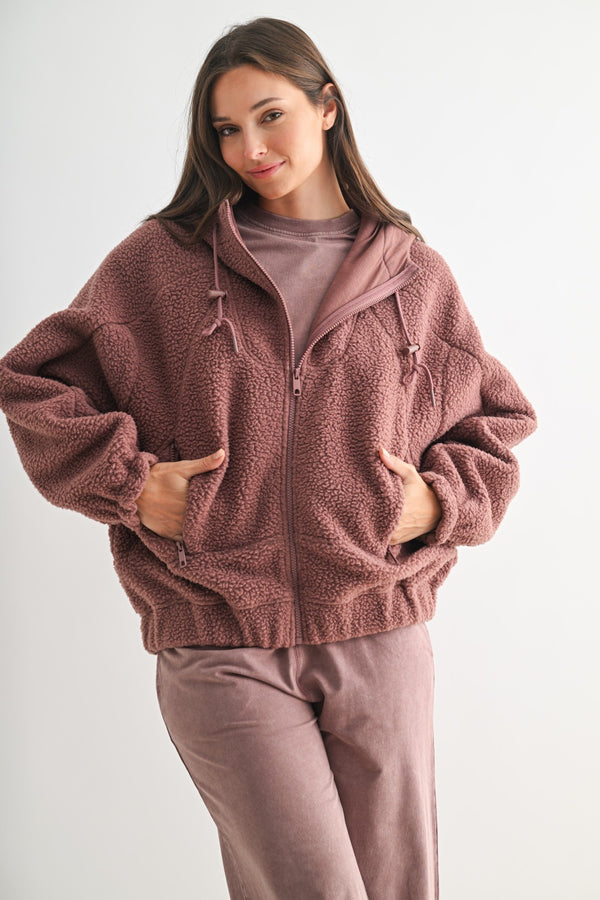 Amber Sherpa Zip-Up