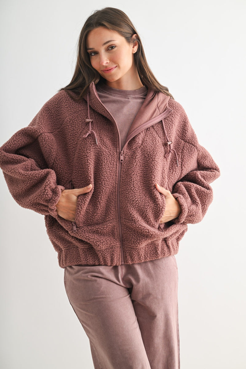 Amber Sherpa Zip-Up