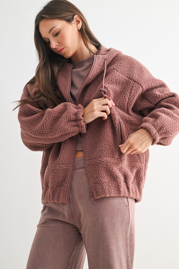 Amber Sherpa Zip-Up